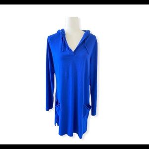 Coolibar Women’s Large Beach Cover-Up Dress Blue
